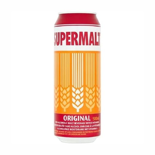 Supermalt Original 330ml sleek can bij Targetmart - Verfrissende alcoholvrije moutdrank verrijkt met vitaminen voor natuurlijke energie.