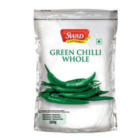 Swad Vegetables Green Chilli Whole (Frozen) (300g)