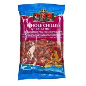 TRS Chillies Whole Extra Hot/Chilipepers Hele Extra Hete  (50g)