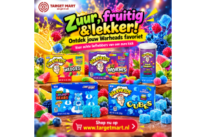 Warheads Wedgies, Lil’ Worms, Sour Booms, Sour Grumpy Bears en Blue Raspberry Cubes bij Targetmart.nl
