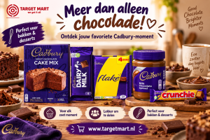 Cadbury chocoladerepen, Flake, chocoladepasta en bakmix bij Targetmart